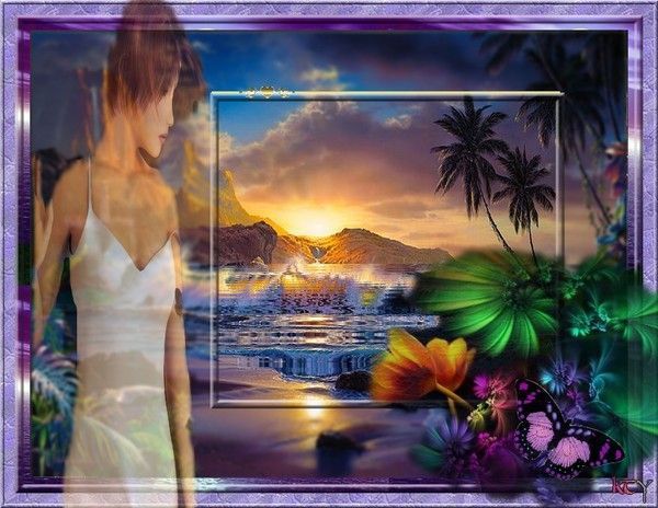 Femme bord de mer