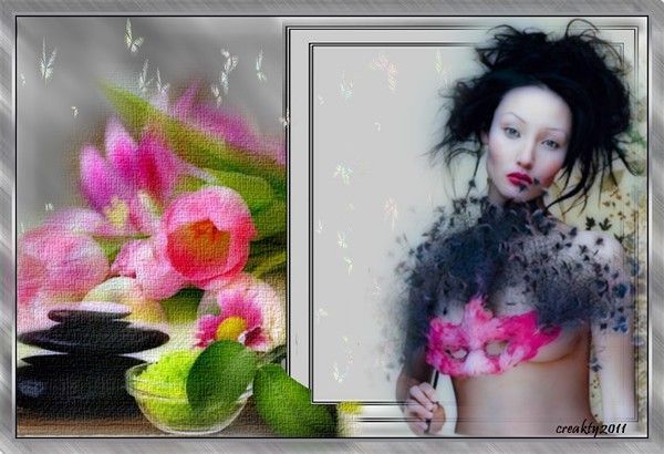 Dame aux fleurs